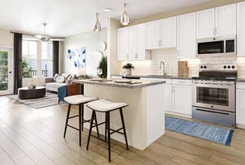 Gourmet kitchens with granite countertops & convenient islands